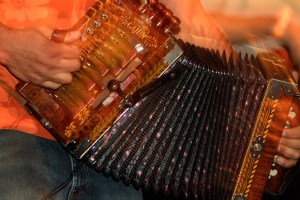 Cajun musician playing accordian, New Orleans, Louisiana