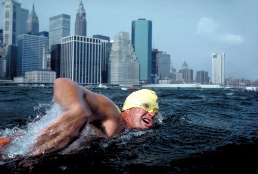 Marathon swimming, East River, New York City