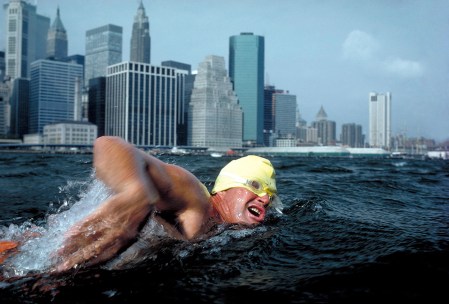 Marathon swimming, East River, New York City